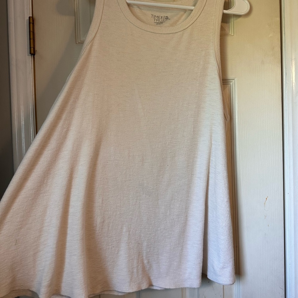 Time and Tru Women's Cream Tank Top